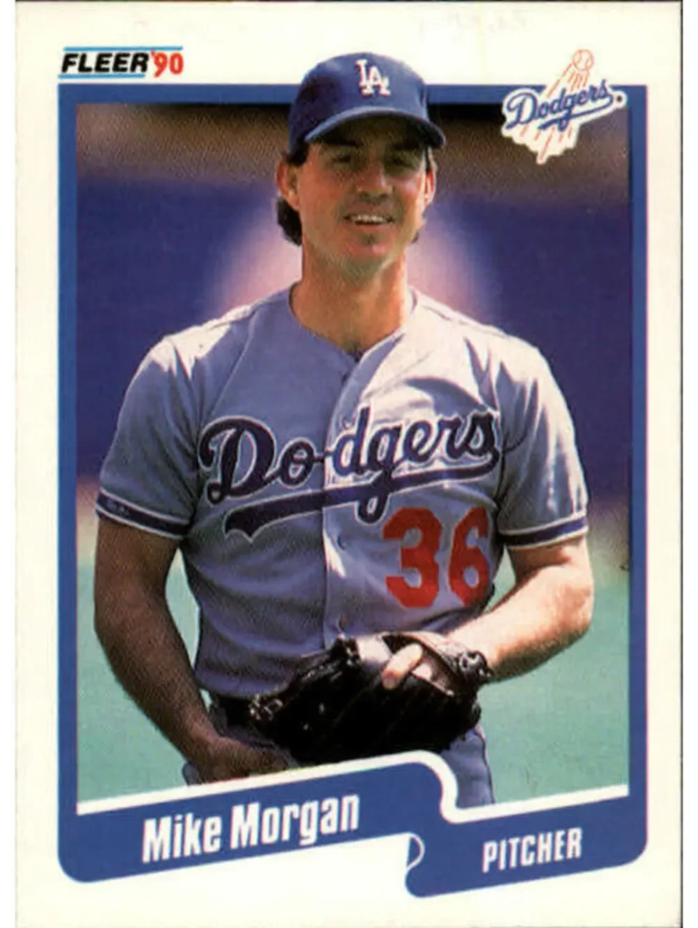 1990 Mike Morgan Fleer Baseball Card #403